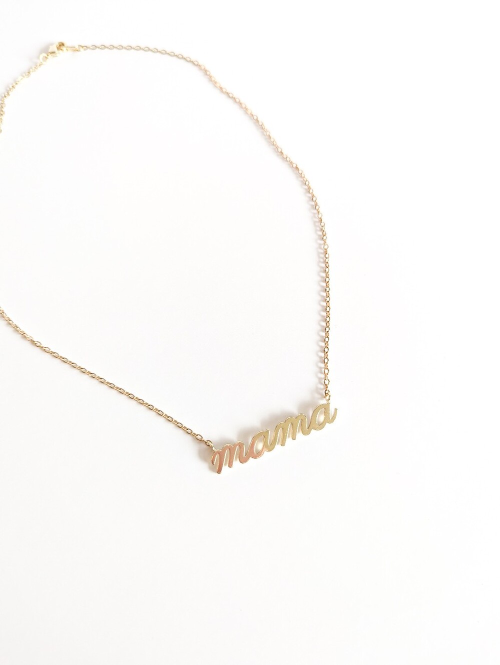 Mama Script Pendant Gold-plated Mom Necklace